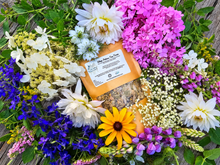 Load image into Gallery viewer, Sleep Potion herbal tea tonic surrounded by farm flowers